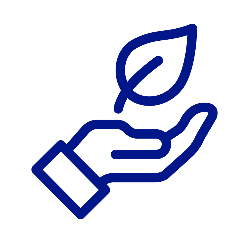 Icon blau Nachhaltigkeit
